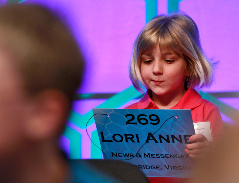 Smart young people from across the nation compete to become the next National Spelling Bee champion. Above, Lori Anne Madison of Lake Ridge, Va. is the youngest-ever contestant in the National Spelling Bee.