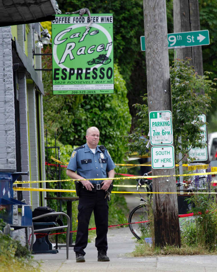 A gunman opened fire at the Café Racer, a restaurant and music venue in a commercial district near the sprawling University of Washington campus.