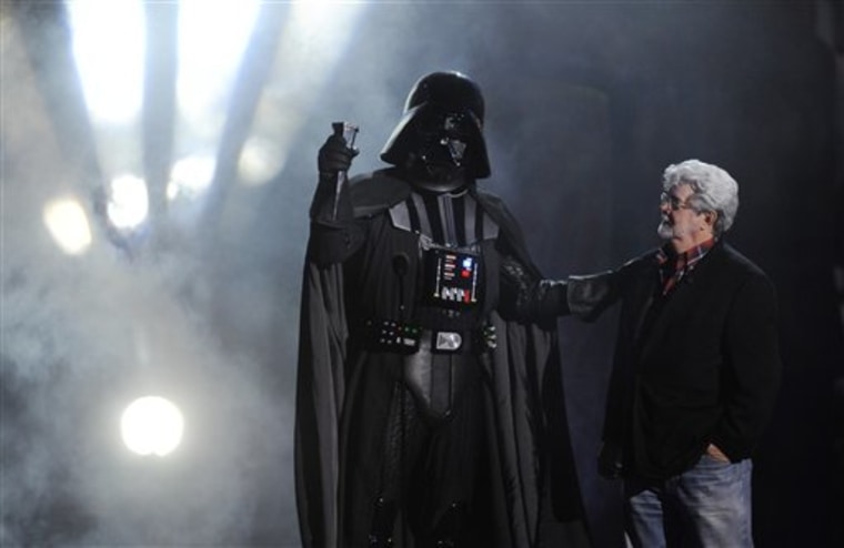George Lucas and Darth Vader.