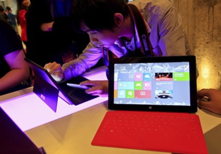 Windows 8 on Microsoft's Surface tablet.
