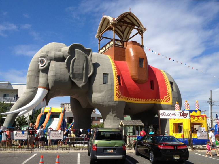 Lucy the Elephant as she was before Sandy swept through the New Jersey coast. The novelty building is older than the Statue of Liberty.