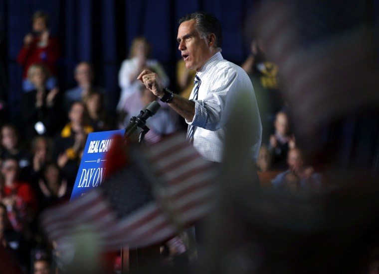 Republican presidential nominee Mitt Romney