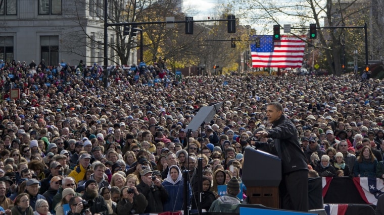 President Obama spoke Sunday morning at a campaign event in Concord, N.H.