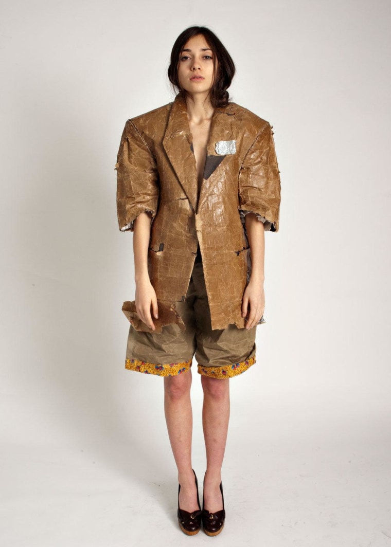 Too expensive? This paper bag jacket sells for a whopping $480.
