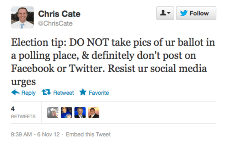 Chris Cate tweet