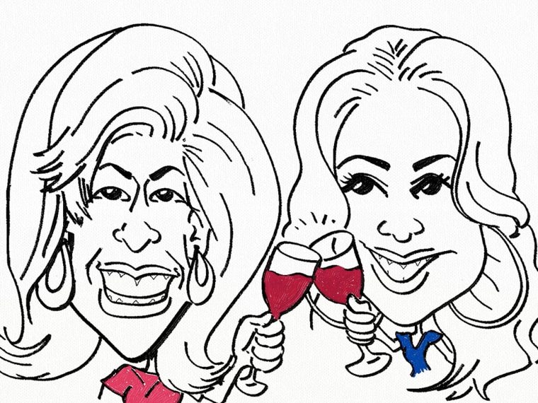 TODAY's Hoda Kotb isn't a huge fan of her caricature, which shows the host clutching a glass a red wine.