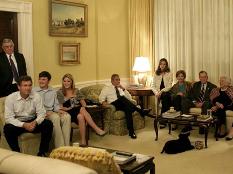 Election night suspense: The Bush family await returns in the White House.