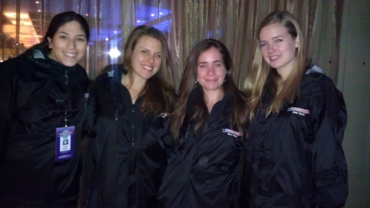 The ladies of Ice Team Zebra, from left: Stacey Naggiar, Lisa Riordan Seville, Cara Eichenberger and Hannah Rappleye.