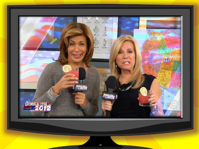 Way to steal the show: Kathie Lee and Hoda make a brief appearance on