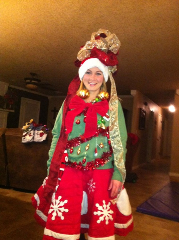 Ugly Christmas sweater party! I made this myself.