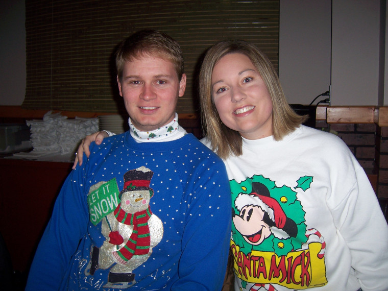 Our church group had an ugly Christmas sweater party and even went out in public in them to embarrass ourselves!