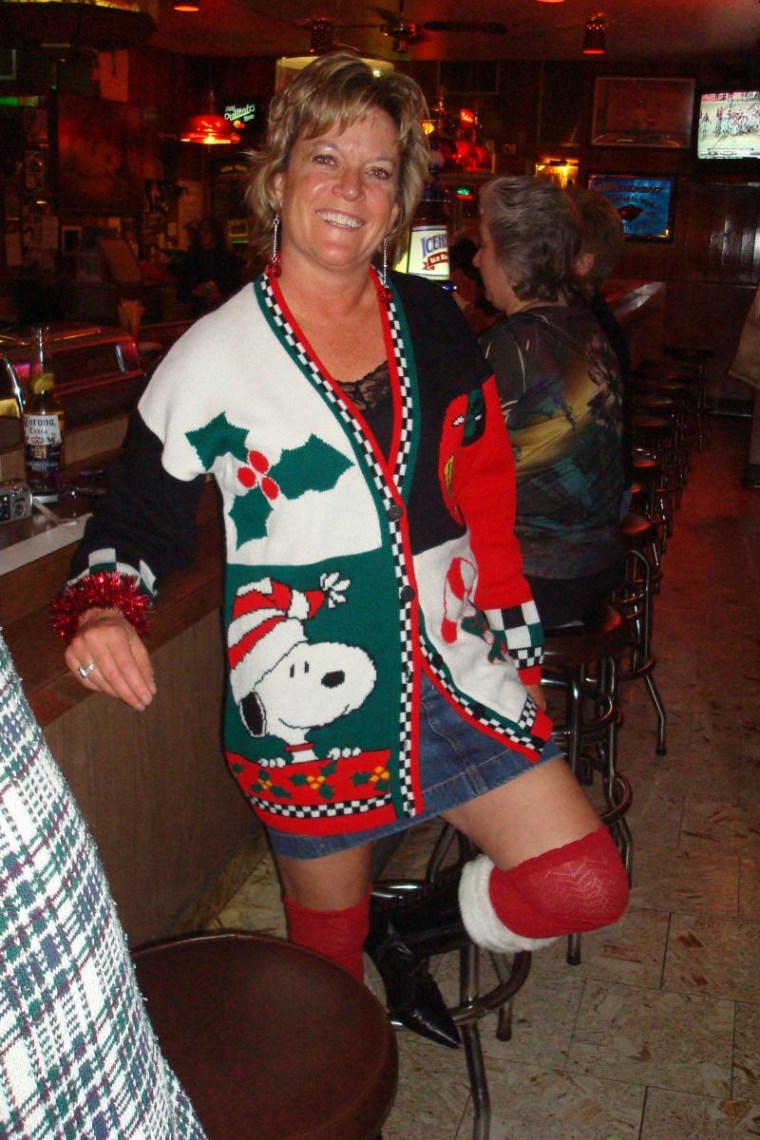 Annual Trashy Christmas Party at local bar in Minneapolis.