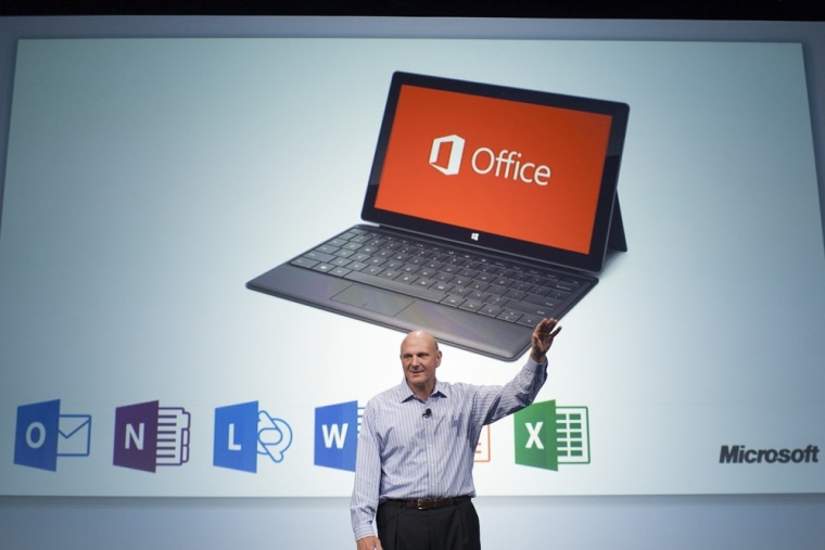 Microsoft CEO Steve Ballmer announces the customer preview of the new Microsoft Office.
