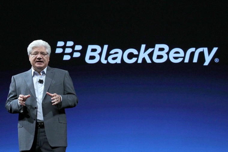 SAN FRANCISCO, CA - FILE:  Research in Motion President and co-CEO Mike Lazaridis delivers a keynote address at the BlackBerry Devcon Americas on October 18, 2011 in San Francisco, California. According to reports December 15, 2011, RIM, the maker of BlackBerry, reported profits that beat forecasts, but the stock price dropped after a weak future guidance was issued by the company.  (Photo by Justin Sullivan/Getty Images)