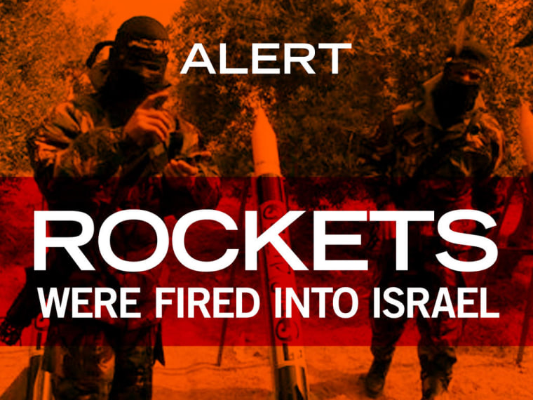 Rocket alert IDF Israel