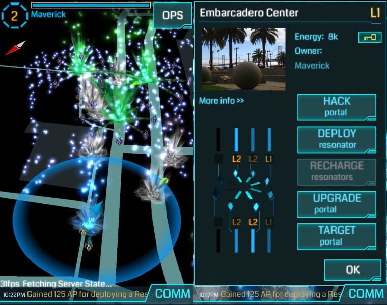 Ingress screen