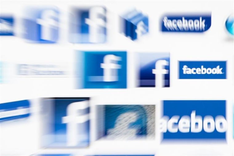 Facebook logos on a computer screen are seen in this photo illustration taken in Lavigny May 16, 2012. REUTERS/Valentin Flauraud