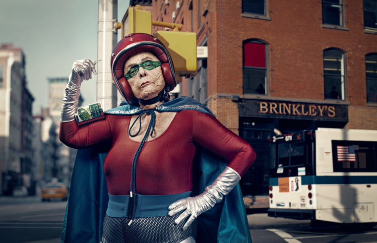 She's no ordinary grandmother! Frederika Goldberger lets out her inner superhero.
