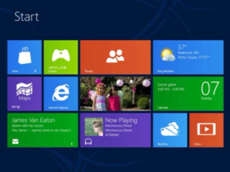 Windows 8 screen