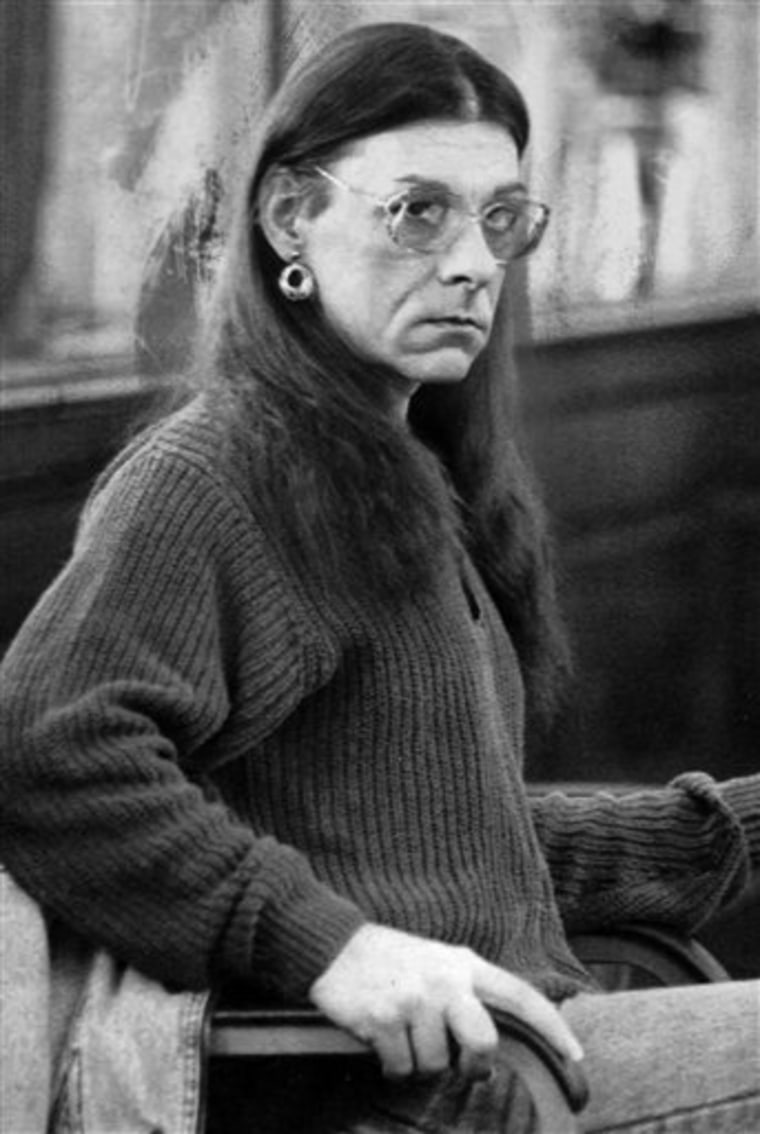 In this Jan. 15, 1993, file photo, Robert Kosilek, aka Michelle Kosilek, sits in Bristol County Superior Court, in New Bedford, Mass. The convicted killer is suing the state of Massachusetts for the right to have a sex-change operation.