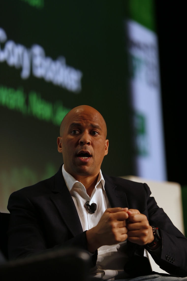 Newark, New Jersey Mayor Cory Booker, pictured at an event in September, plans to survive solely on food stamps for a week.