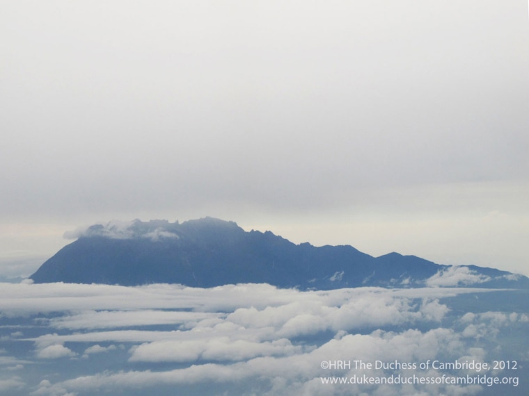 Kate shot 13,435-foot Mount Kinabalu, Borneo's highest point, from the plane on the way to the Solomon Islands.