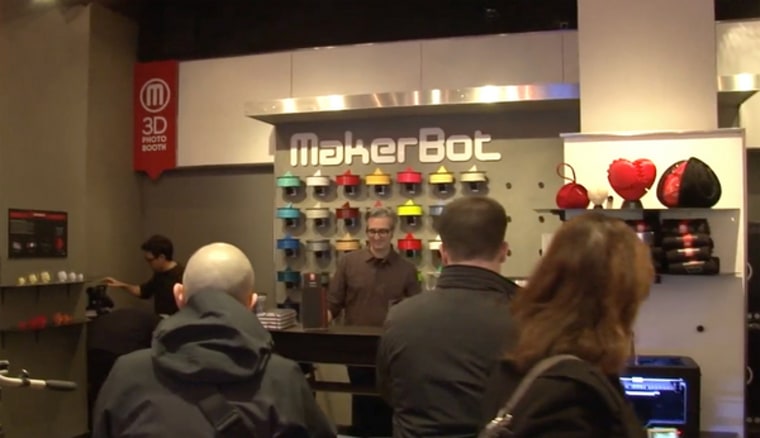 MakerBot founder Bre Pettis stands behind the counter at the Makerbot store in New York on Nov. 20, 2012.