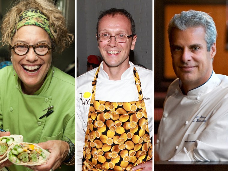 L to r: Chefs Susan Feniger, Bill Telepan and Eric Ripert all say no to the traditional holiday entree.