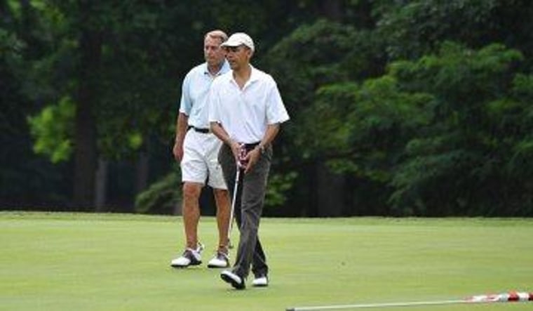 President Obama and Speaker Boehner golfing in June 2011.
