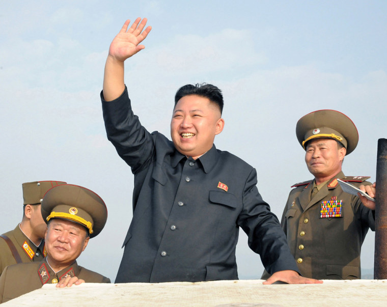 North Korean leader Kim Jong-Un, seen here in August, was parodied as the