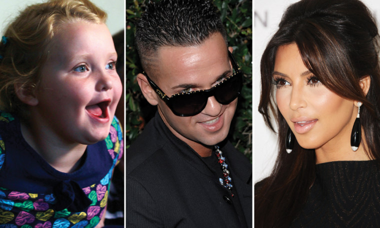 Three big stars of reality TV who generate a fair share of viewer reaction are, from left, Honey Boo Boo, Mike \"The Situation\" Sorrentino, and Kim Kardashian.