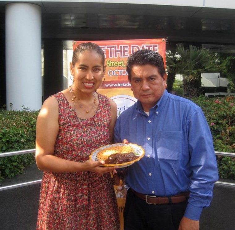 Lourdes Juarez and Pedro Ramos are happily married, but there's still some debate in their household about whose side of the family makes the best mole.