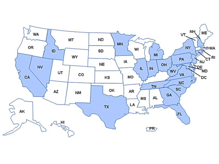 List of healthcare facilities that received large amounts of methylprednisolone acetate (PF) recalled from New England Compounding Center on Sept, 26, 2012.