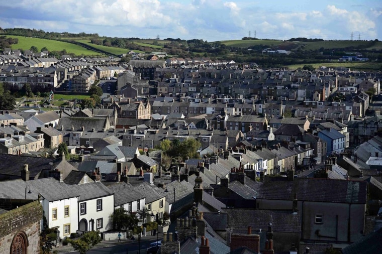 Mid morning sun shines on Dalton-in-Furness, northwestern England on September 26, 2012. Relatives of U.S. presidential candidate Mitt Romney were born and bred here in the 18th and 19th centuries.