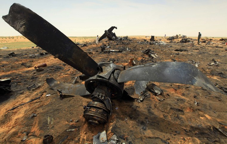 The remains of a Sudanese military plane on Oct. 8.