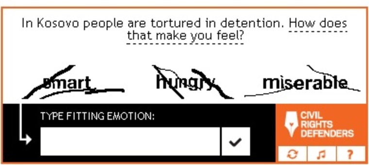 In Kosovo people are tortured in detention. How does that make you feel? Possible answers: smart, hungry, miserable.