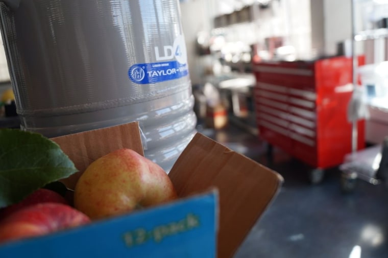 Kitchen or machine shop? Some of the tools of the trade inside Delve/ChefSteps.