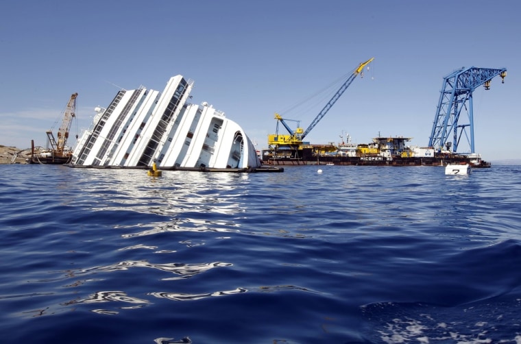 File image of capsized cruise liner Costa Concordia.
