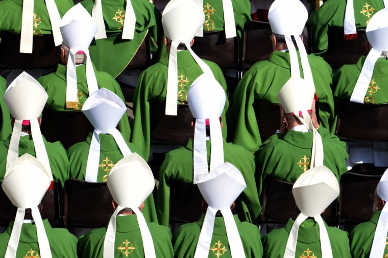 Bishops from around the world gather for the mass.