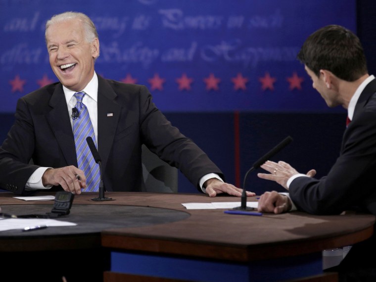 Joe Biden laughing and smirking quickly generated Web comment.