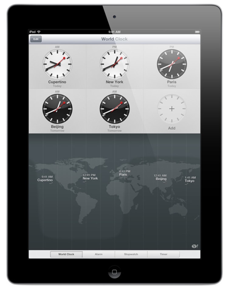 iPad clock app