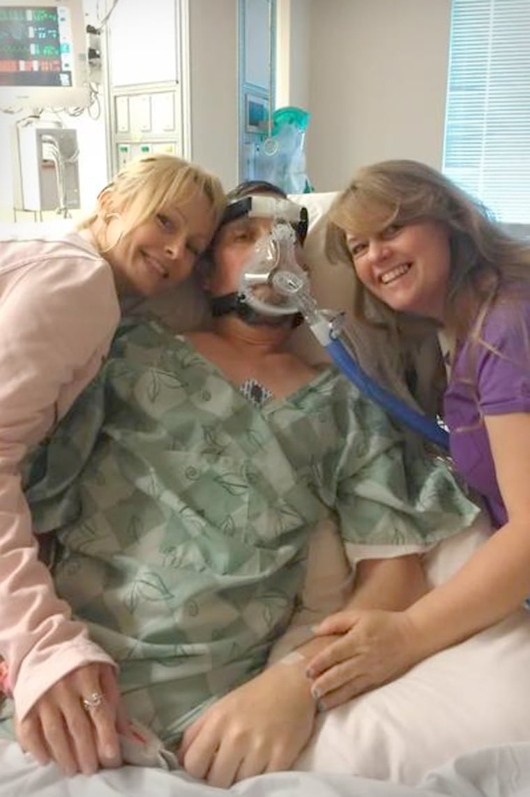 This photo, posted to the website Reddit, claimed that Greg Muzzy, 45, had received lungs from victims of the Aurora, Colo., theater shootings. However, officials said that's not true.