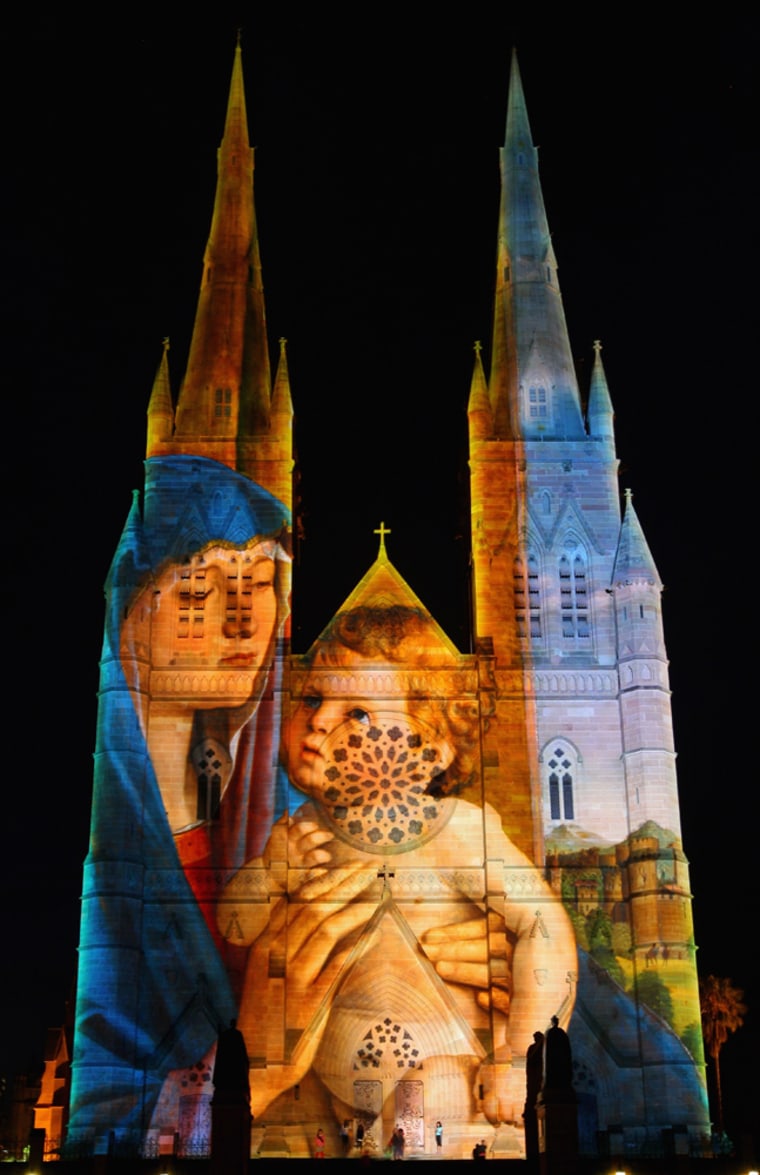 Travel photo of the day Sydney cathedral lights up for Christmas