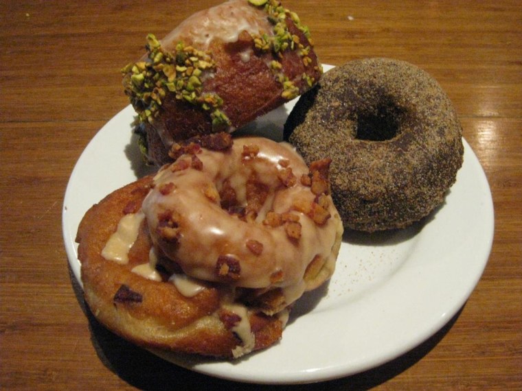 When I went to San Francisco I had this great Maple Glazed Bacon and Apple Donut at Dynamo Donuts and Coffee and I can't wait to go back!