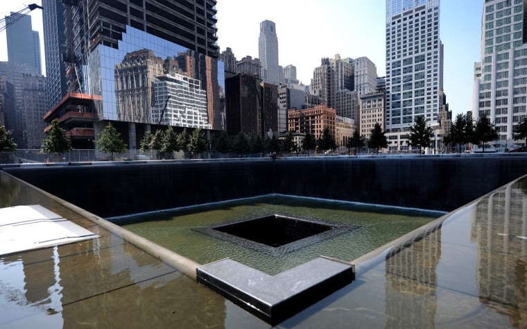 A view of the south reflecting pool at the National September 11 Memorial at ground zero in New York, August 2. The memorial is scheduled to open in time for the tenth anniversary of the September 11, 2001 terrorist attacks.