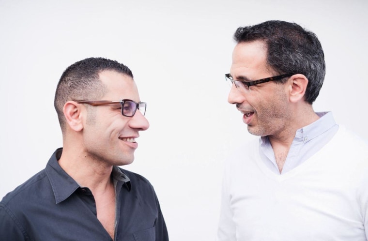 Sami Tamimi (left), who is Arab, and Yotam Ottolenghi, who is Jewish, share the similarities in their cuisine, collaborating in their new cookbook, \"Jerusalem.\"