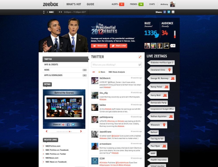 Zeebox social TV app