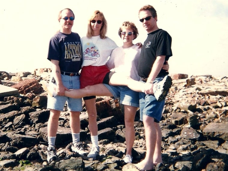 This Kinsella family photo was taken on the beach in Galveston, Texas, on the day their mother passed away in 1997.