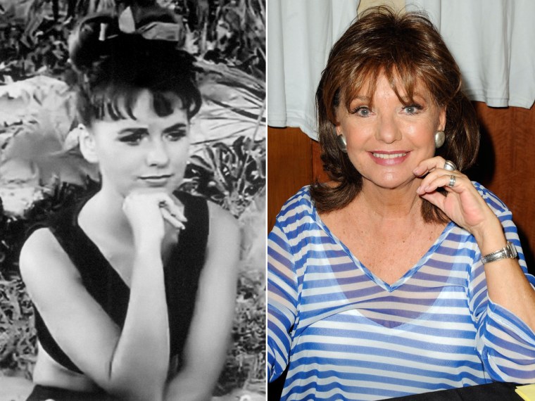 Dawn Wells on \"Gilligan's Island\" and in a more recent photo. The actress turns 74 today.