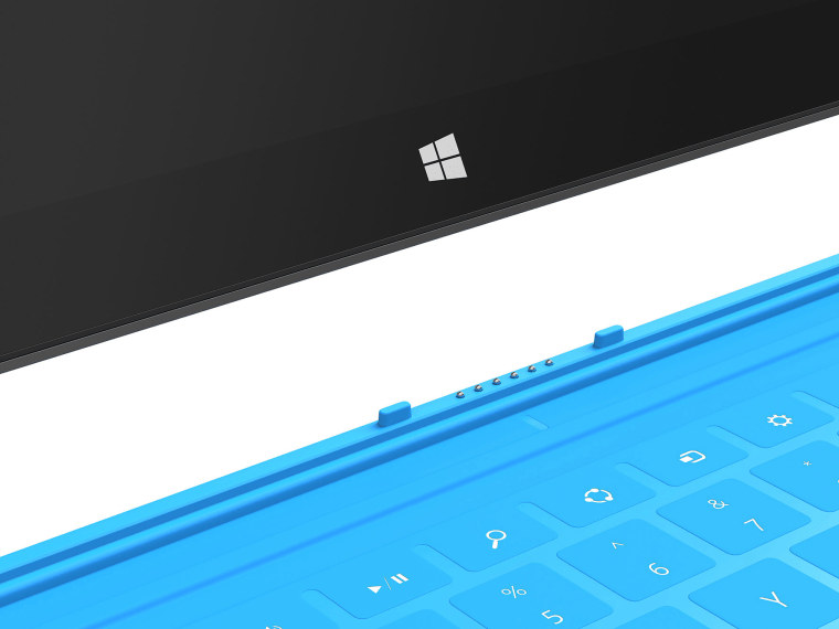 Surface RT clicks into blue Touch Cover